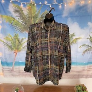 🚨Le Caviar Vintage Button-Up Blouse Size S